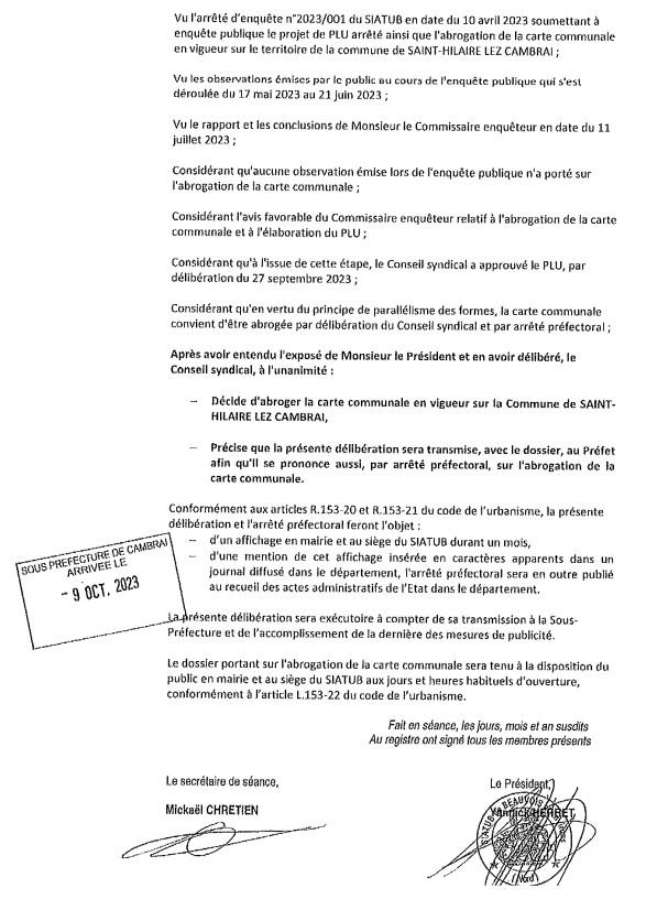 Abrogation carte communale 2